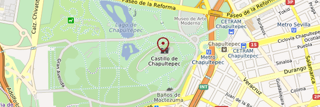 Carte Castillo de Chapultepec et museo nacional de Historia - Mexico