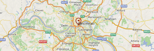 Carte Cincinnati - États-Unis