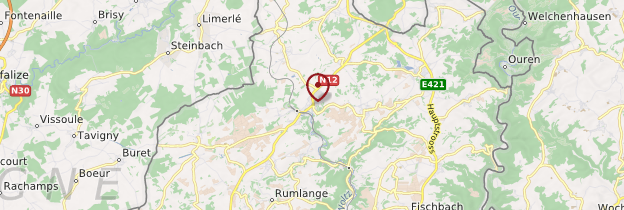 Carte Troisvierges - Luxembourg