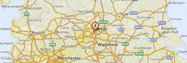 Carte Leeds - Angleterre