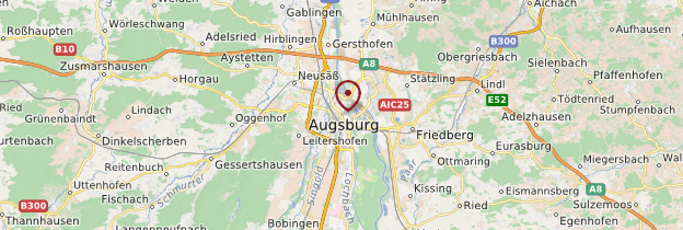 Carte Augsburg - Allemagne