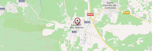 Carte Saint-Laurent-des-Arbres - Languedoc-Roussillon