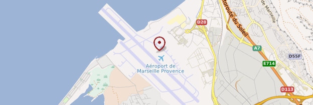 Carte Aéroport de Marseille-Marignane - Marseille