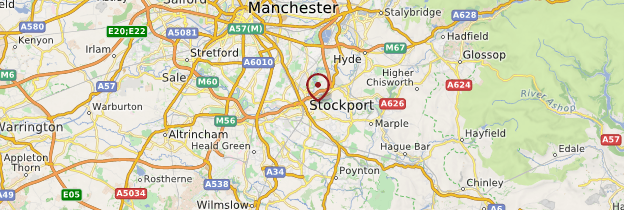 Carte Stockport - Angleterre