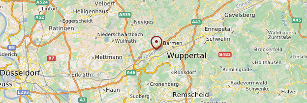 Carte Wuppertal - Allemagne