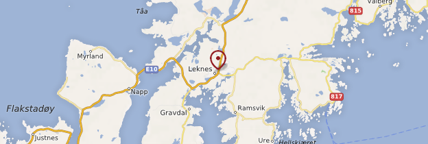 Carte Leknes - Norvège
