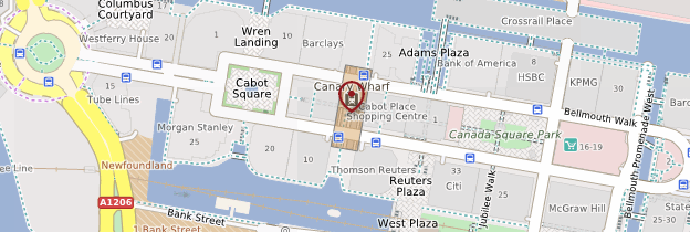 Map Of London Showing Canary Wharf - United States Map