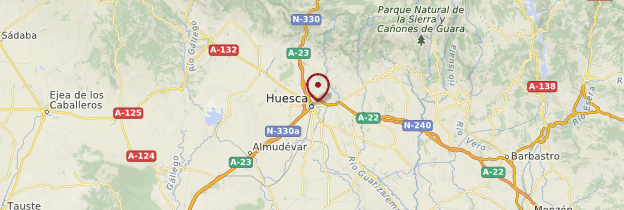 Carte Huesca - Espagne