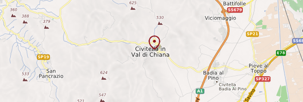 Carte Civitella in Val di Chiana - Toscane
