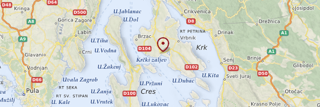 Carte Krk - Croatie