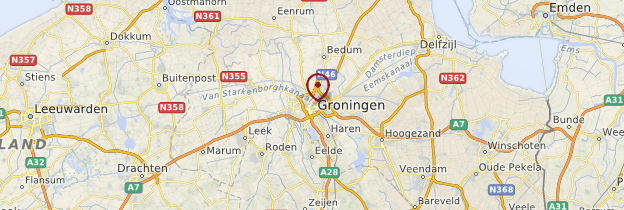Carte Groningue (ville) - Pays-Bas