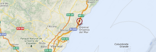 Carte Oropesa - Espagne