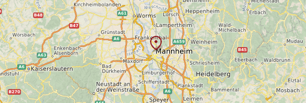 Carte Mannheim - Allemagne