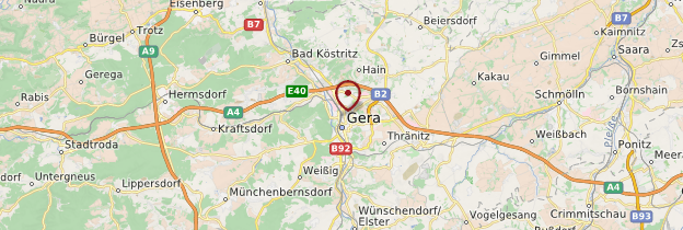 Carte Gera - Allemagne