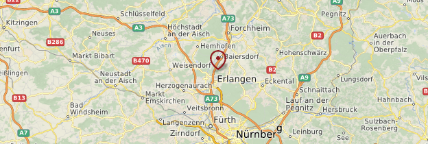 Carte Erlangen - Allemagne