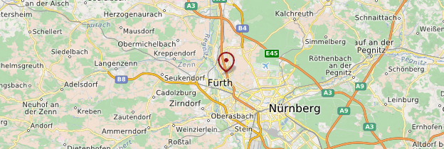 Carte Fürth - Allemagne