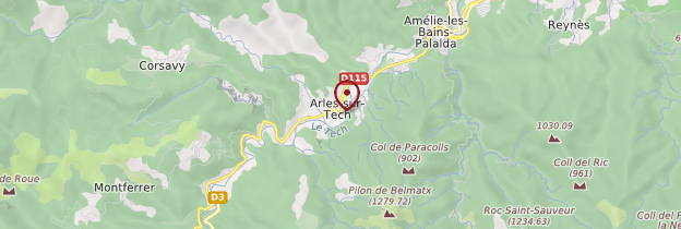 Carte Arles-sur-Tech - Languedoc-Roussillon