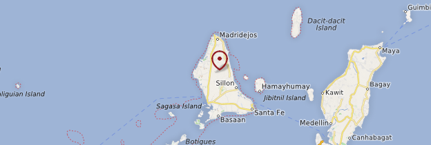 Carte Île de Bantayan - Philippines