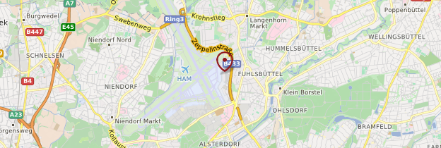Carte Aéroport de Hambourg - Allemagne