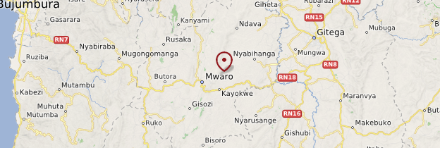 Carte Province de Mwaro - Burundi