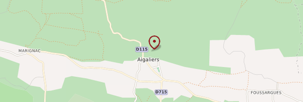 Carte Aigaliers - Languedoc-Roussillon