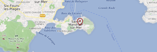 Carte Presqu'île de Saint-Mandrier - Côte d'Azur